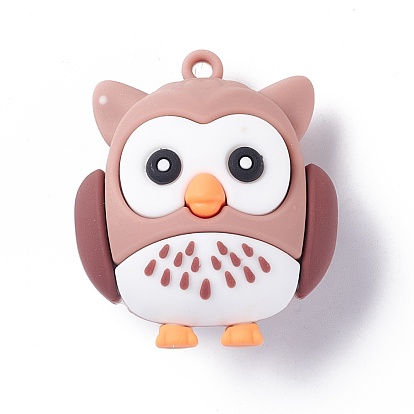 PVC Cartoon Owl Doll Pendants, for Keychains