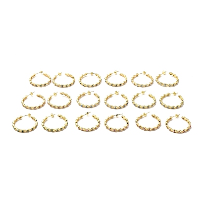 Эмалированные серьги-гвоздики с эффектом сглаза, серьги-кольца из настоящей позолоченной латуни 18k для женщин