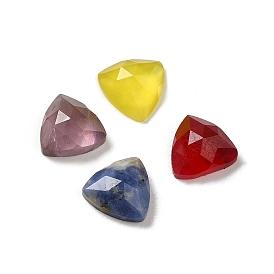 Cabochons de pierres fines naturelles, facette, triangle