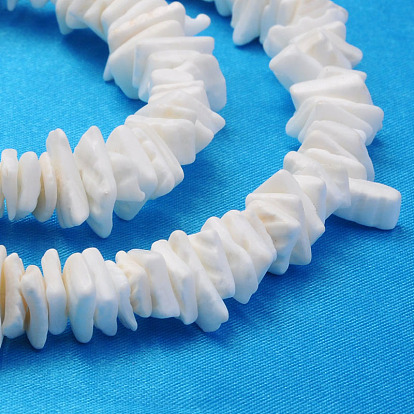 Natural Sea Shell Chips Beads Strands, Shell Shards