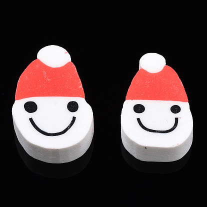Handmade Polymer Clay Beads, Santa Claus/Father Christmas