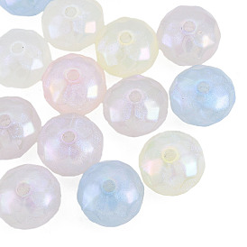 Perles acryliques placage irisé arc-en-ciel, perles de paillettes, abaque