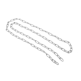 304 Stainless Steel Paperclip Chains, Soldered