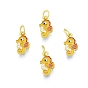 Alloy Enamel Charm, with Jump Rings, Matte Gold Color, Sea Horse