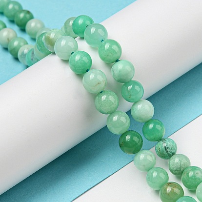 Grade AA Natural Chrysoprase Beads Strands, Round