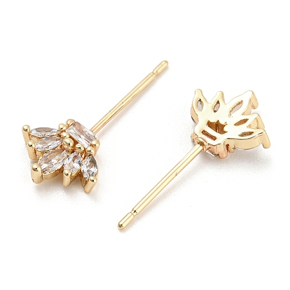 Brass Micro Cubic Zirconia Crown Head Pins, for Baroque Pearl Making