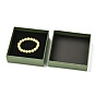 Square Paper Box, Snap Cover, with Sponge Mat, Jewelry Box
