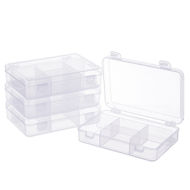 Transparent Polypropylene(PP) Bead Organizers, Jewelry Dividers Box, for Beads, Jewelry, Nail Art, Small Items Craft Findings