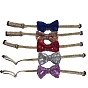 Adjustable Cat Dog Bowknot Collars, Sequin/Paillette Beaded Pet's Bow Tie, Pet Bowknot Necktie