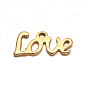 304 Stainless Steel Charms, Word Love, 12.2x6.5x0.8mm, Hole: 1.2mm