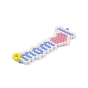 3Pcs 3 Color Handmade Loom Pattern MIYUKI Seed Beads, Heart with Word Mom Links Connector, for Mother's Day