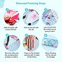 Kits de pintura de diamantes de lienzo con patrón de bosque diy 5d, con diamantes de imitación de la resina, pluma adhesiva, plato de bandeja, arcilla de pegamento, para la decoración de la pared del hogar regalo de arte de diamante de perforación completa