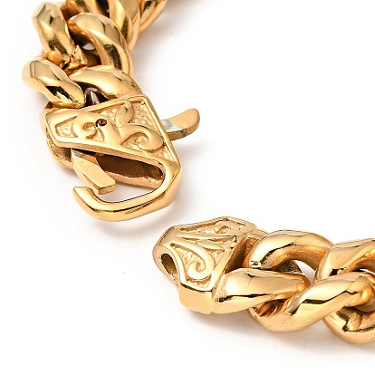 Bracelet chaîne à maillons grain de café cristal strass, placage ionique (ip) 304 bijoux en acier inoxydable pour hommes femmes