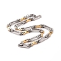Chapado al vacío 304 collar de cadenas de eslabones ovalados de acero inoxidable, joyas de hip hop para hombres y mujeres