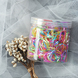 Colorful High Elastic Hair Ties for Kids - Boxed Rubber Bands with Strong Hold