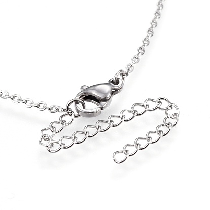 304 Stainless Steel Pendant  Necklaces, Mountains