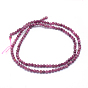 Perles de rubis / corindon rouge, facette, ronde