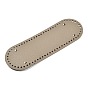 Bas en simili cuir, ovale avec attaches parisiennes en alliage, grain de litchi, accessoires de remplacement de sac