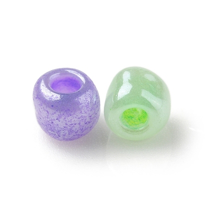 3384Pcs 8 Colors 8/0 Glass Seed Beads, Ceylon, Round