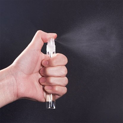 Botella de spray de vidrio, con tapa de plástico pp, para aceite esencial, perfume