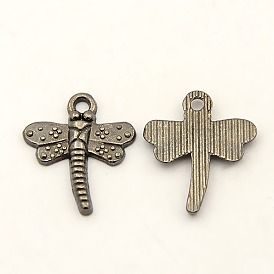 Tibetan Style Alloy Pendants, Lead Free and Cadmium Free, Dragonfly