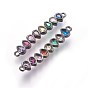 Brass Micro Pave Cubic Zirconia Links, Lead Free & Cadmium Free & Nickel Free, Colorful