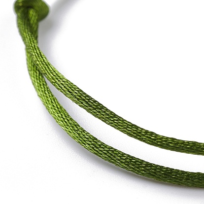Набор простых браслетов из нейлонового шнура, счастливые регулируемые браслеты для женщин