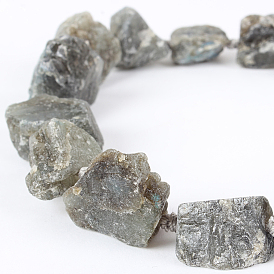 Природный камень лабрадорит грубые самородки бусины, 13~40x10~26x10~23 мм, отверстие : 2 мм, около 14~19 шт / нитка, 16.54 дюйм