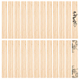 Benecreat 24 pcs signet en bambou vierge, étiquettes suspendues en bois non fini, pour la gravure, peinture, rectangle
