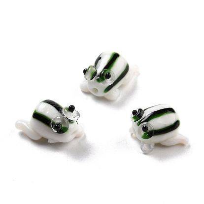 Handmade Lampwork Beads, Cartoon Style, Frog