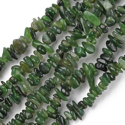 Chapelets de perles en jade naturel, puce