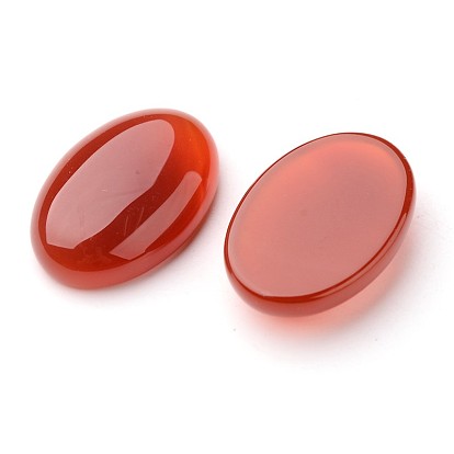 Qualité d'une agate rouge naturel cabochons ovales, teint