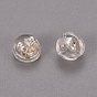 Brass & Plastic Ear Nuts, Earring Backs, Long-Lasting Plated, Half Round
