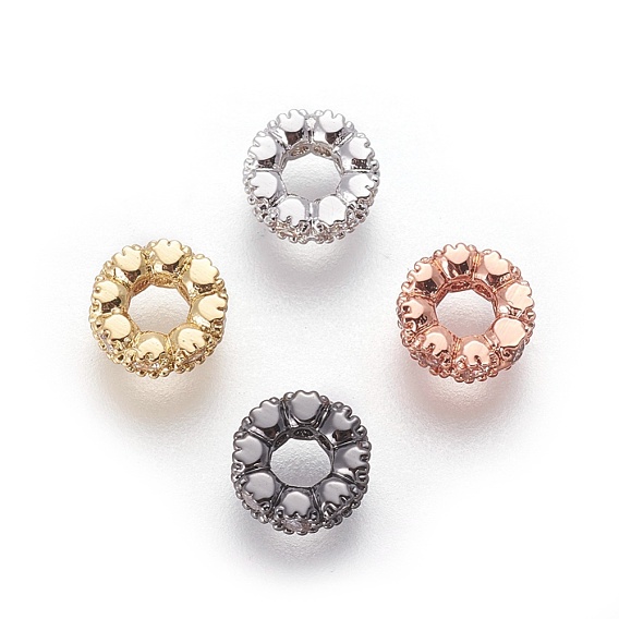 Micro en laiton pavent des perles cubes de zircone, anneau