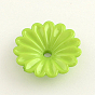 Непрозрачные акриловые цветок шарик крышки, более лепесток, 31x7 мм, Отверстие : 4 мм , около 295 шт / 500 г