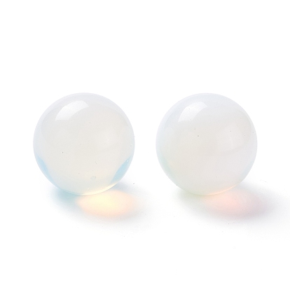 Opalite Beads, No Hole/Undrilled, for Wire Wrapped Pendant Making, Round