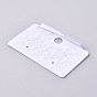 Plastic Jewelry Display Cards, for Hanging Earring Display, Rectangle