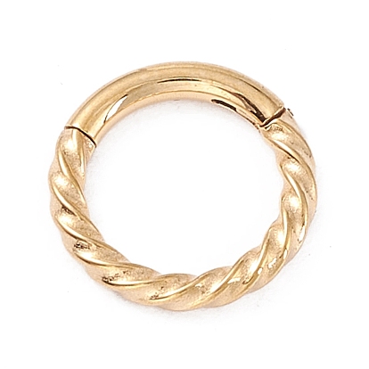 Twisted Ring Hoop Earrings for Girl Women, Chunky 304 Stainless Steel Earrings