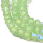 Perlas de vidrio imitación de jade electroplate hebras, color de ab chapado, facetados, bicono