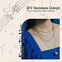 Brass Micro Pave Cubic Zirconia Chain Extender, Necklace Layering Clasps, with 4 Strands 8-Hole Ends and Lobster Claw Clasps, Nickel Free, Clear