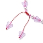 Collier de perles tressées papillon acrylique et perle plastique pour femme