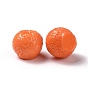 Jolis cabochons décodés en résine opaque, orange