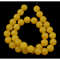 Natural Yellow Jade Beads Strands, Round, Dyed