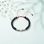 Bracelet de perles tressées en pierre de lave naturelle et coquillages et hématite synthétique, bijoux de pierres précieuses d'huile essentielle pour les femmes