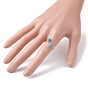 Открытое кольцо на палец с натуральным и синтетическим драгоценным камнем, обернутым медной проволокой, кольцо-манжета на палец для женщин
