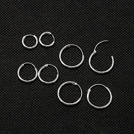 Minimalist Circle Earrings for Fashionable Punk Rock Nightclub Couples