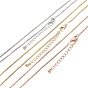 Brass Box Chain Necklaces, Long-Lasting Plated