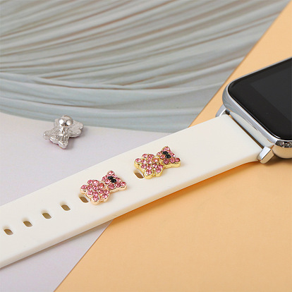 Alloy Bear Watch Band Studs, Metal Nails for Watch Loops Accesssories