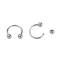 316L Surgical Stainless Steel Circular/Horseshoe Barbell with Round Ball, Nose Septum Rings, Cartilage Earrings