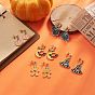 Boucles d'oreilles pendantes en alliage d'émail sur le thème d'Halloween, or 304 bijoux en acier inoxydable pour femmes